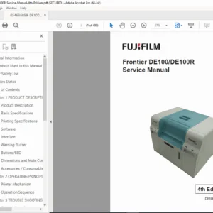 FUJIFILM Frontier DE100 / DE100R Service Manual – 4th Edition PDF