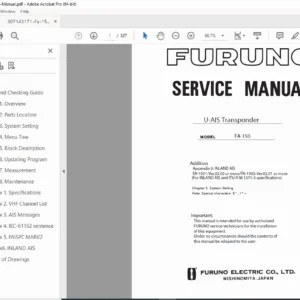 FURUNO FA-150 AIS Transponder Service Manual PDF – Installation & Repair