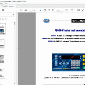 Fairbanks FB6000 Series Scale Instrumentation Service Manual - PDF