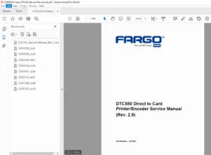 Fargo DTC550 Card Printer / Encoder Service Manual – PDF