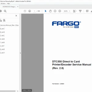 Fargo DTC550 Card Printer / Encoder Service Manual – PDF