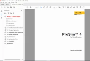 Fluke ProSim 4 Vital Signs Simulator Service Manual PDF
