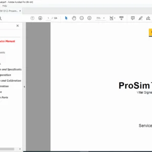 Fluke ProSim 4 Vital Signs Simulator Service Manual PDF