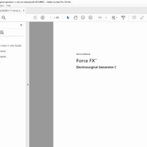Force FX Electrosurgical Generator C Service Manual PDF