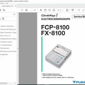 Fukuda Denshi Cardimax FCP-8100 / FX-8100 ECG Service Manual PDF