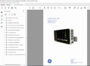 GE CARESCAPE ONE Patient Monitor Service Manual Calibration Repair Guide PDF