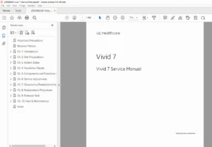 GE Vivid 7 Ultrasound Service Manual PDF – Complete Repair & Diagnostics