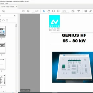 GENIUS HF 65–80 kW X-Ray Generator Service Manual Rev 3 PDF