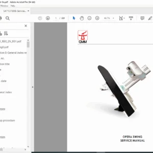 GMM OPERA Swing RF Table Service Manual PDF