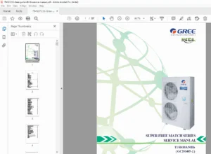 GREE GWHD-48 GWHD-56 Super Free Match VRF Service Manual PDF