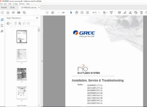 GREE RIO Ductless Heat Pump Service Manual (9K–24K BTU) PDF