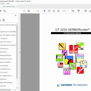 Gerber GT3250 GERBERcutter Service Manual 2004 - PDF