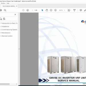 Gree GMV5E DC Inverter VRF Multi-Split Air Conditioner Service Manual PDF