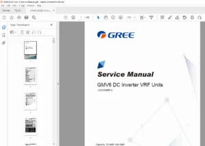 Gree GMV6 DC Inverter VRF Service Manual PDF DOWNLOAD