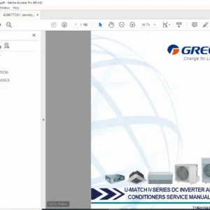 Gree U-Match IV Series Service Manual -  PDF DOWNLOAD