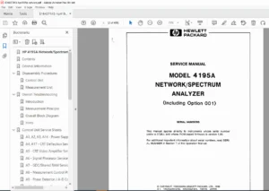 HP 4195A Network/Spectrum Analyzer Service Manual - PDF