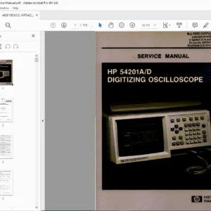 HP 54201A/D Digitizing Oscilloscope Service Manual PDF