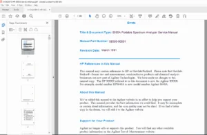 HP 8595A Portable Spectrum Analyzer Service Manual - PDF