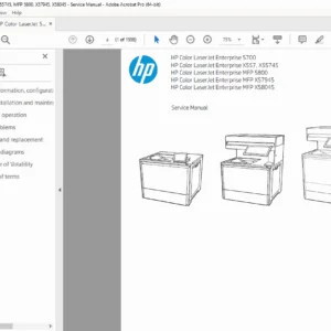 HP Color LaserJet Enterprise 5700 / X557 / 5800 Service Manual - PDF