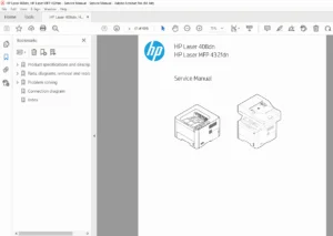 HP Laser 408dn 432fdn MFP Service Repair Manual PDF