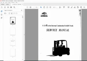 Hangcha 1-3.5t R Series Forklift Service Manual PDF