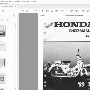 Honda C70 Passport Service Manual 1980-1982 - Repair, Electrical & Engine