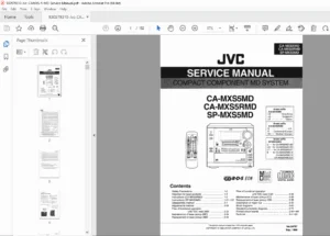 JVC CA-MXS5MD Service Manual - MD System Repair Guide PDF