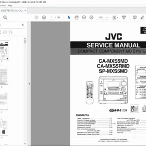 JVC CA-MXS5MD Service Manual - MD System Repair Guide PDF