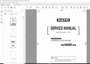 KATO HD1430-R5 Hydraulic Excavator Service Repair Manual - PDF