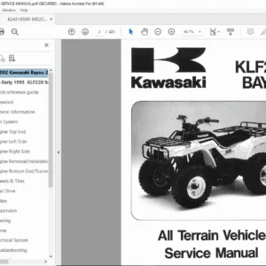 Kawasaki KLF220 Bayou Service Manual (1988–2002) – PDF Download