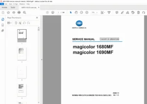 Konica Minolta Magicolor 1680MF 1690MF Service Repair Manual Color Laser PDF