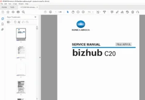 Konica Minolta bizhub C20 Field Service Manual (Ver. 1.0) PDF