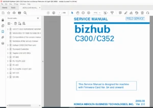 Konica Minolta bizhub C300/C352 Field Service Manual  PDF