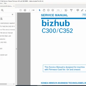 Konica Minolta bizhub C300/C352 Field Service Manual  PDF