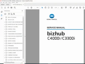 Konica Minolta bizhub C4000i C3300i Service Manual PDF