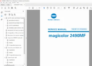 Konica Minolta magicolor 2490MF Service Manual PDF – Theory of Operation