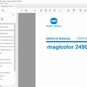 Konica Minolta magicolor 2490MF Service Manual PDF – Theory of Operation