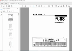 Kurzweil PC88 Keyboard Service Manual PDF — Diagnostics & Schematics