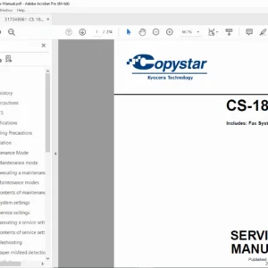 Kyocera Copystar CS-1820 Service Repair Manual & Fax System (K)PDF