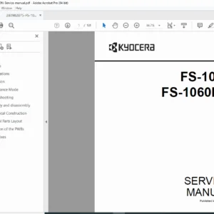 Kyocera FS-1040 FS-1060DN Laser Printer Service Manual PDF