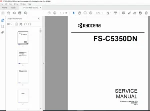 Kyocera FS-C5350DN Color Printer Service Repair Manual - PDF