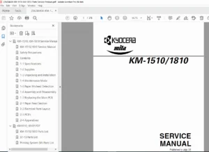 Kyocera KM-1510 KM-1810 Service & Parts Manual PDF