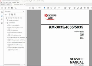 Kyocera KM-3035 KM-4035 KM-5035 Copier Service Manual Repair PDF