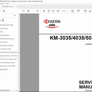 Kyocera KM-3035 KM-4035 KM-5035 Copier Service Manual Repair PDF