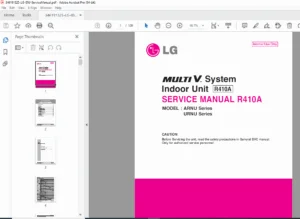 LG Indoor Unit IDU Service Manual PDF – ARNU URNU R410A Series