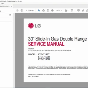 LG LTG4715 Gas Double Range Service Manual - PDF DOWNLOAD
