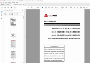 LGMG Scissor Lift Service Manual II Series – ANSI English PDF