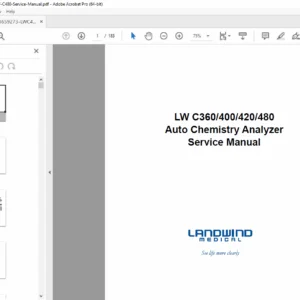 LW C360/400/420/480 Auto Chemistry Analyzer Service Manual -PDF