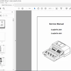 LabiTec CoaDATA 2001/4001 Coagulation Analyzer Service Manual (Rev. C) PDF