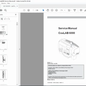 LabiTec CoaLab 6000 Coagulation Analyzer Service Manual (Ver. 1.2) PDF